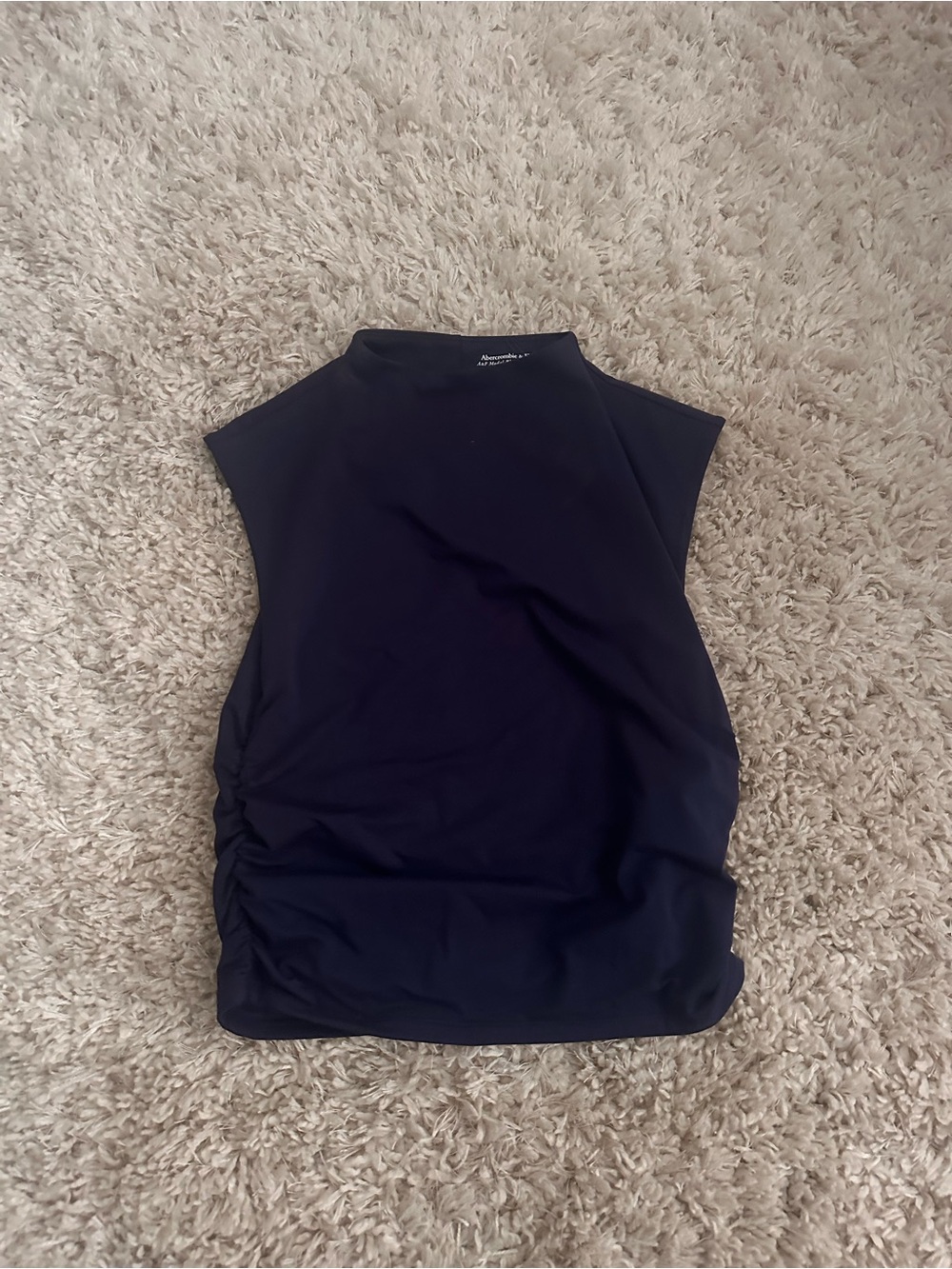 Abercrombie & Fitch Black Mock Neck Sleeveless Tank